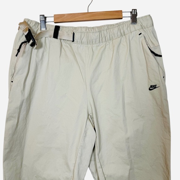Nike Tech Pack Pants Men Large Beige Utility Cargo Zip Pockets Belted DM5547-206 - Picture 2 of 16